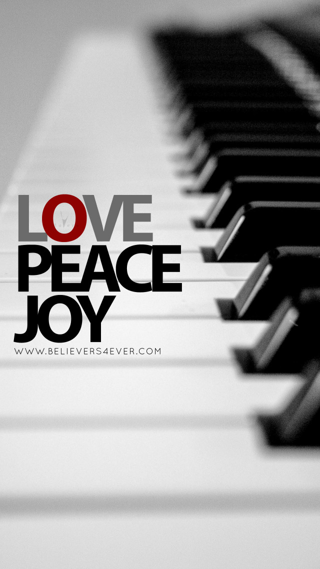 Piano keyboard love peace joy free wallpaper - medium preview image
