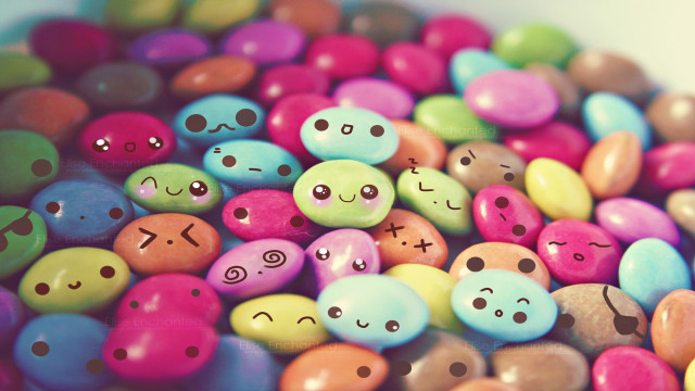 Colorful rocks with faces drawn #2 free wallpaper - medium preview image