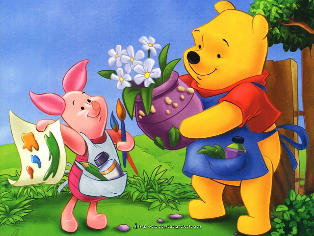 Pig winnie the pooh garden free wallpaper - medium preview image
