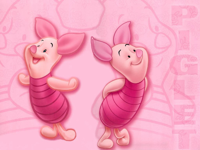 Two pigs pink background pink free wallpaper - medium preview image