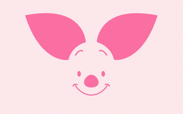 Pink mouse smiling face ears free wallpaper - medium preview image
