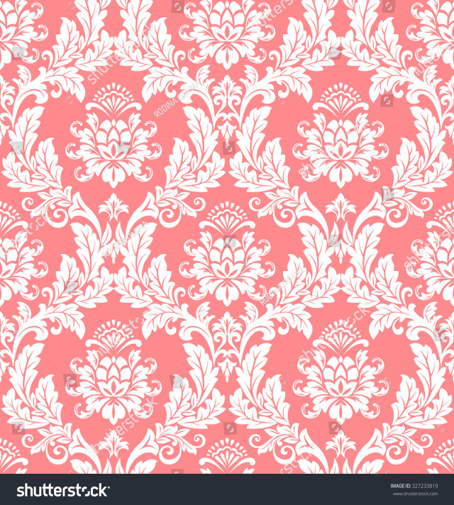 Pink white floral wallpaper pattern #2 free wallpaper - medium preview image