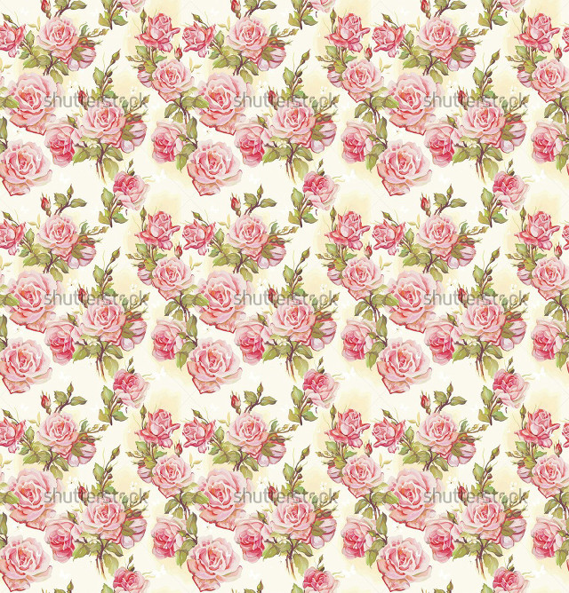 Pink rose pattern white background free wallpaper - medium preview image