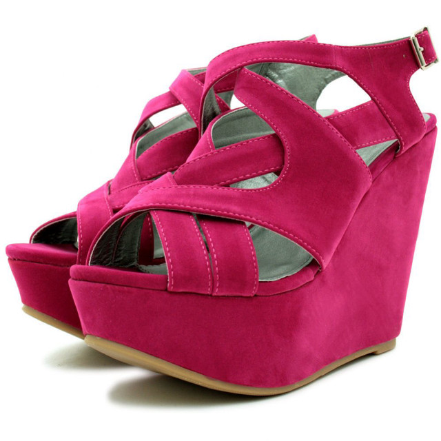 Pink shoes straps wedged heel free wallpaper - medium preview image