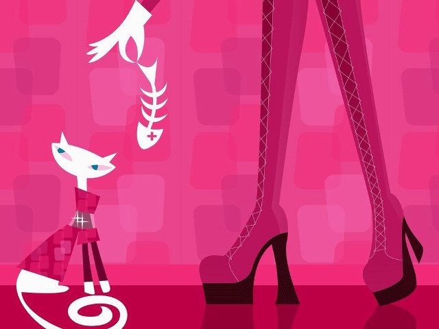 Woman highheels pinkwall fish tails free wallpaper - medium preview image