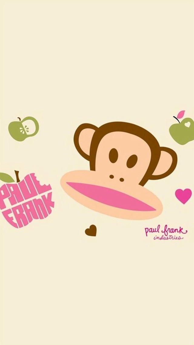 Monkey frisbee apples pink heart free wallpaper - medium preview image