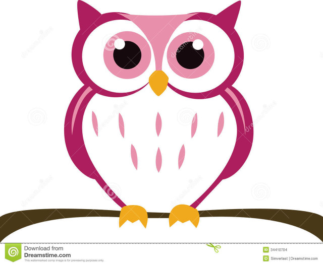 Pink owl sitting branch big free wallpaper - medium preview image