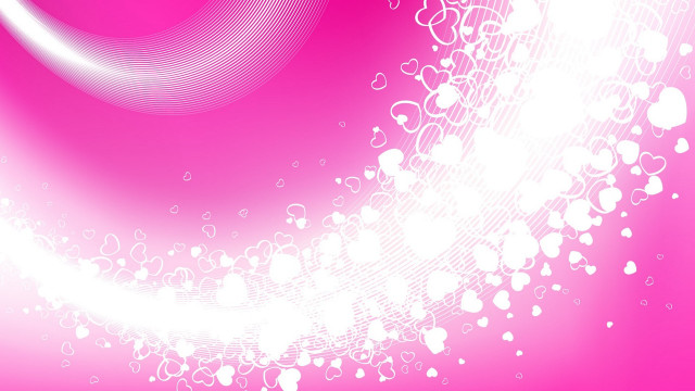 Pink background hearts lines white free wallpaper - medium preview image
