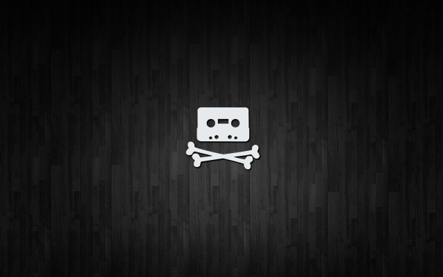 Pirate skull crossbones black background free wallpaper - medium preview image
