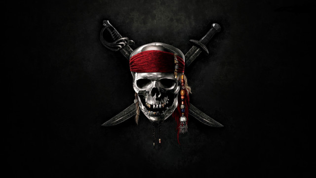 Skull pirate hat swords bandanna free wallpaper - medium preview image