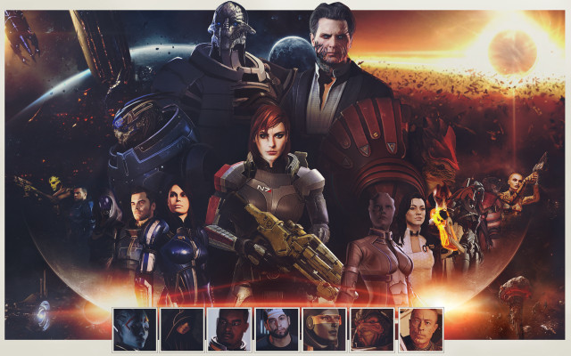 Sci fi group space poster free wallpaper - medium preview image