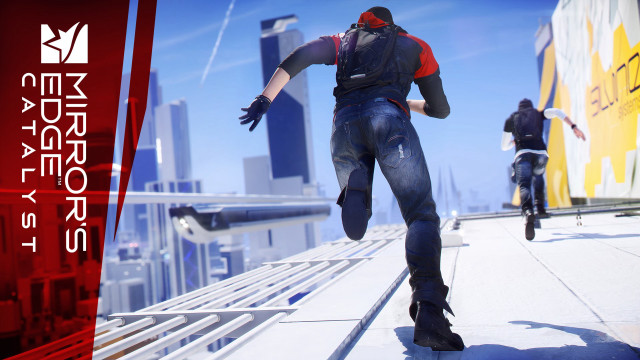 Man black jacket jeans running free wallpaper - medium preview image