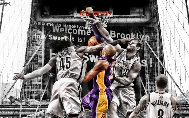 Basketball game men building brooklyn free wallpaper - medium preview image