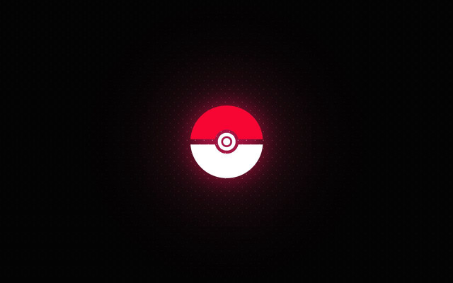 Red white pokeball dark background free wallpaper - medium preview image