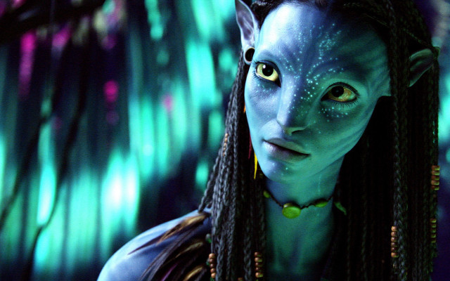 Green eyes cat head hologram free wallpaper - medium preview image