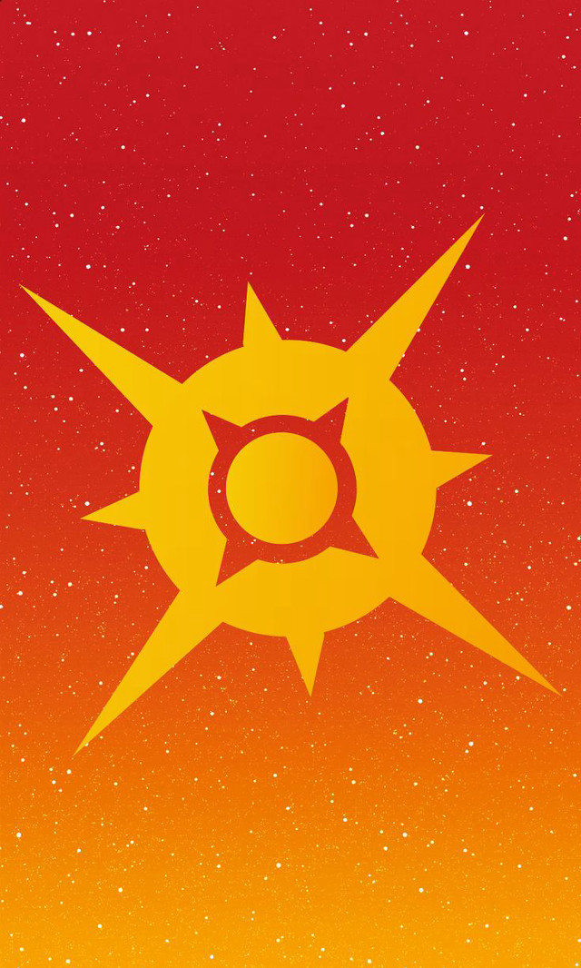 Yellow red background sun symbol free wallpaper - medium preview image