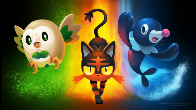Cartoon characters group rainbow background free wallpaper - medium preview image