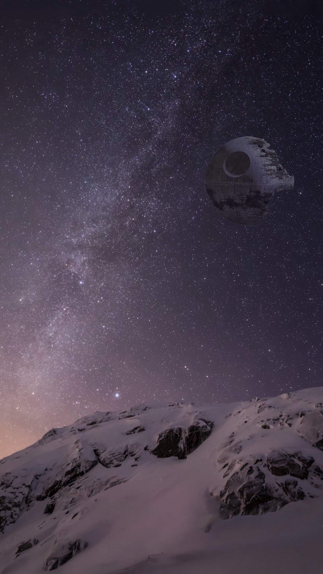 Star wars ship mountain night free wallpaper - medium preview image