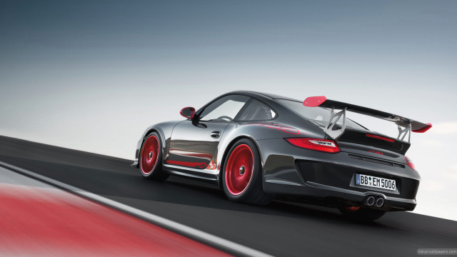 Grey sports car red rims #2 free wallpaper - medium preview image