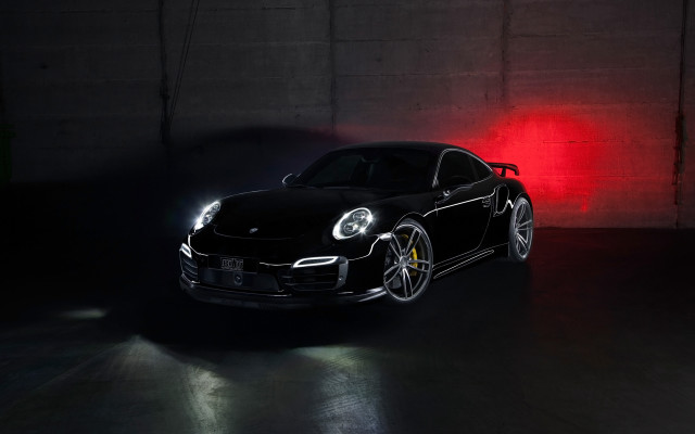 Black porsche dark garage red #2 free wallpaper - medium preview image