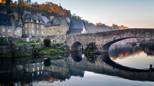 Bridge river building boat water free wallpaper - medium preview image