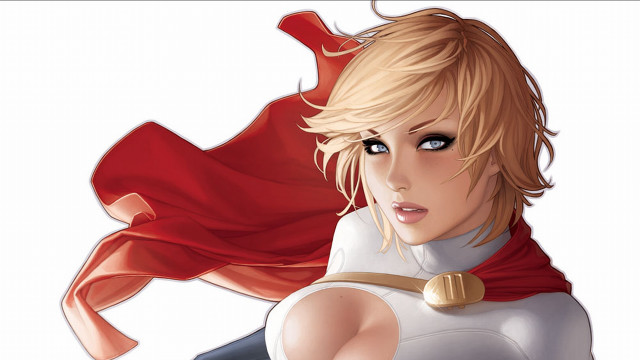 Woman white outfit red cape free wallpaper - medium preview image