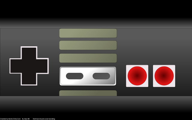 Black white game controller red free wallpaper - medium preview image