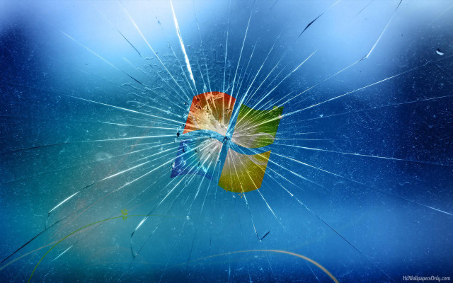 Broken glass colorful flower blue free wallpaper - medium preview image