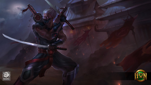 Man sword dark sky building free wallpaper - medium preview image