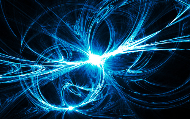 Blue abstract spiral black background #2 free wallpaper - medium preview image