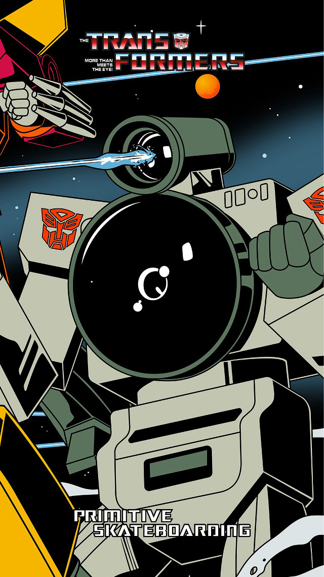 Robot gun spaceship poster background free wallpaper - medium preview image