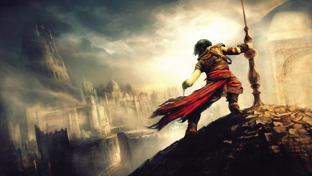 Man red outfit sword hill #2 free wallpaper - medium preview image