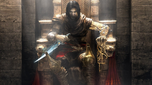 Man throne sword helmet sitting free wallpaper - medium preview image