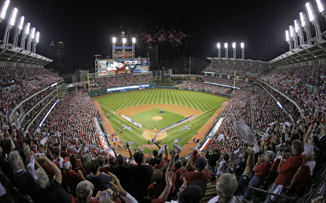 Baseball stadium night fireworks crowd #2 free wallpaper - medium preview image
