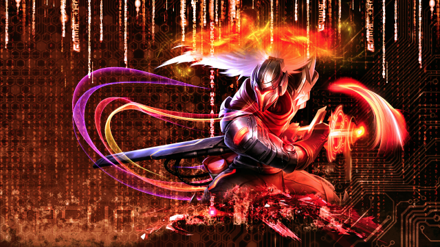 Person sword digital painting lights free wallpaper - medium preview image