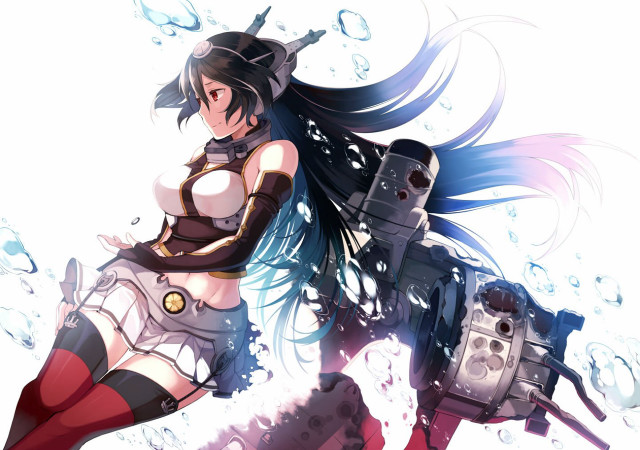 Woman cosplay running water gun free wallpaper - medium preview image