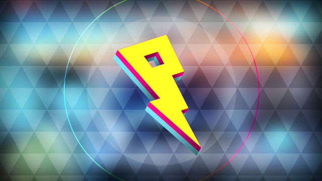 Colorful lightning background circle triangle free wallpaper - medium preview image