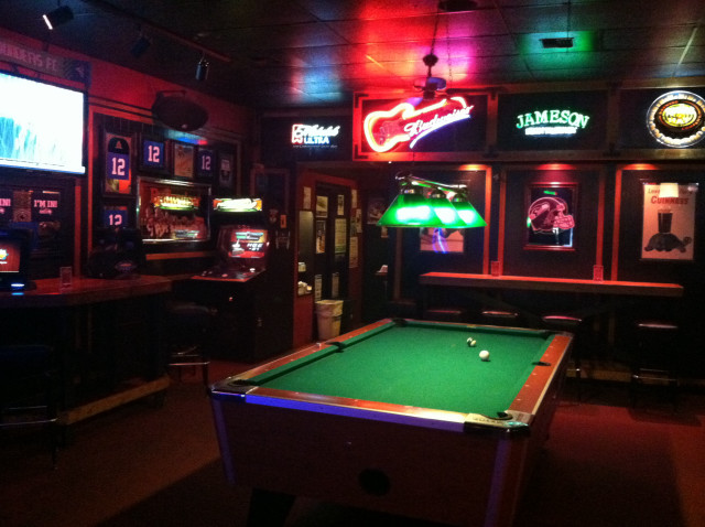 Pool table neon signs room free wallpaper - medium preview image