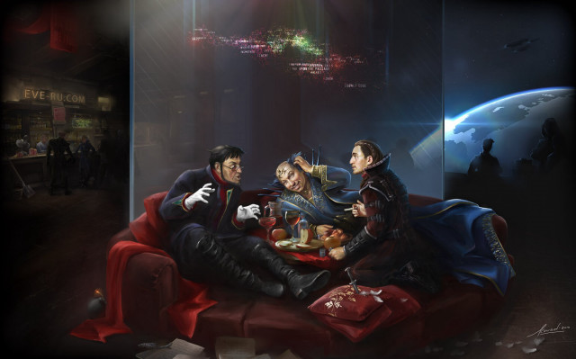 Group dinner wine earth view free wallpaper - medium preview image