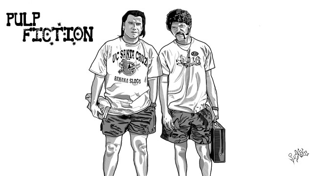 Two men briefcase pulp fiction free wallpaper - medium preview image