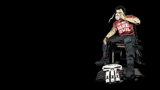 Man stool beer skull sitting free wallpaper - medium preview image