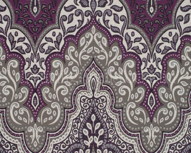 Purple white paisley print fabric free wallpaper - medium preview image