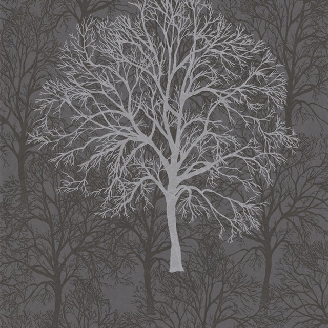 Bare tree forest gray white free wallpaper - medium preview image