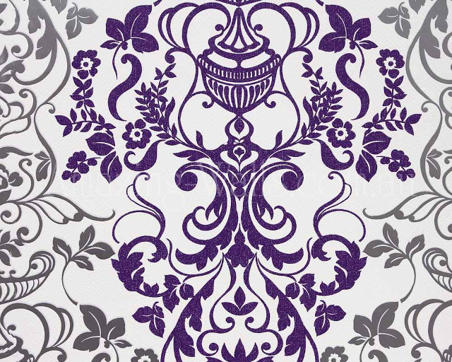 Purple white wallpaper flower pattern free wallpaper - medium preview image