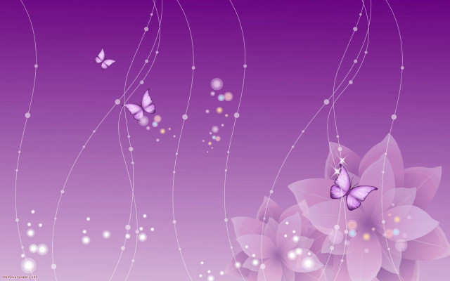 Purple butterfly flower abstract glowing free wallpaper - medium preview image