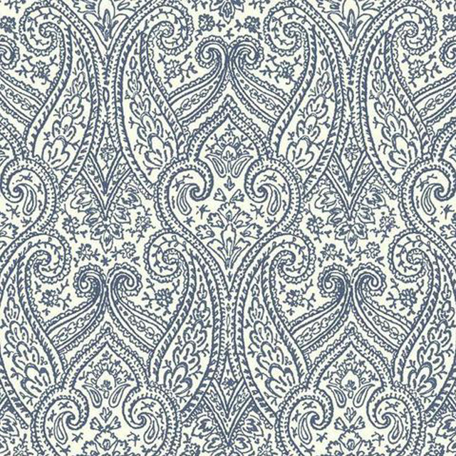 Blue white paisley pattern border free wallpaper - medium preview image
