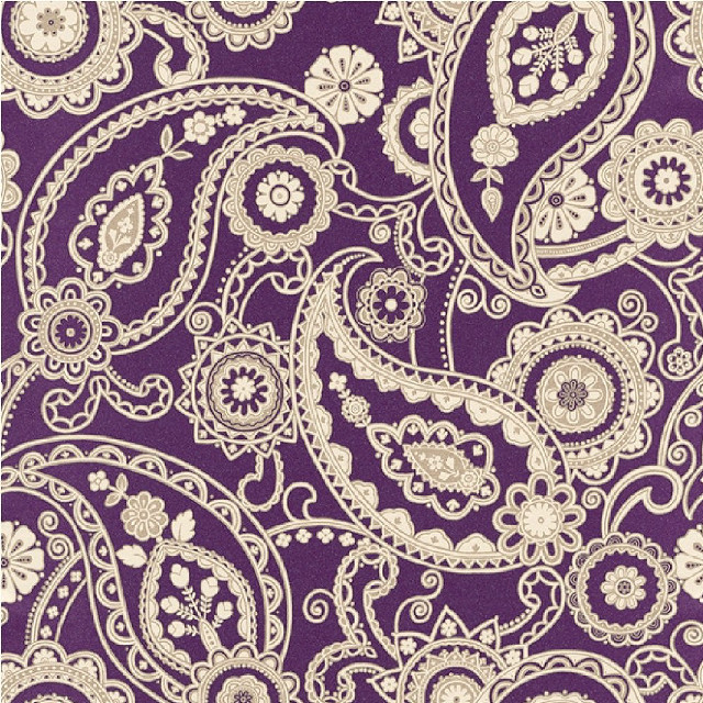Purple white paisley print background free wallpaper - medium preview image