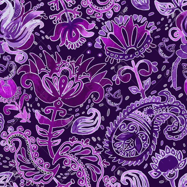 Purple paisley pattern background stock free wallpaper - medium preview image