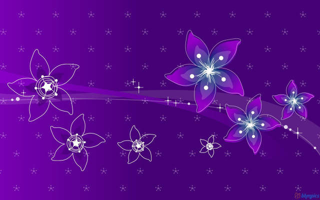 Purple background flower starry night free wallpaper - medium preview image