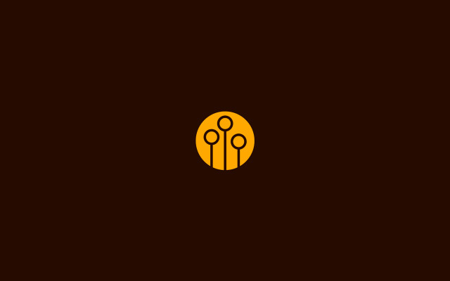 Yellow brown logo forks wireframe free wallpaper - medium preview image